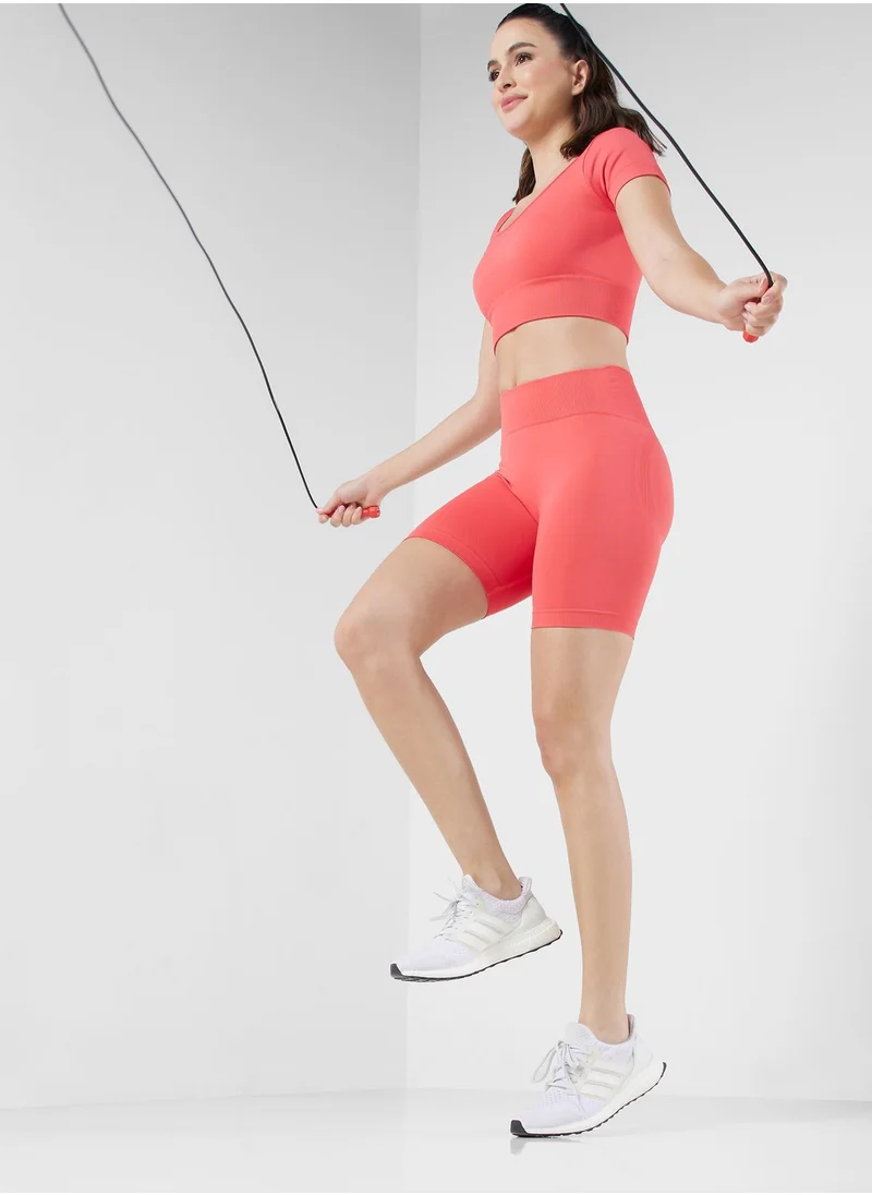 كون.يوغا High Waist Contour Seamless Shorts