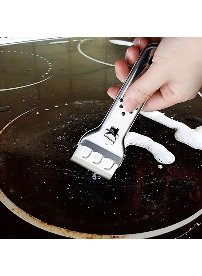 1Set Multipurpose Cleaning Scraper With Blade For Kitchen Ceramic Cooktops OPP Bagged - Image 2