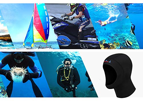 MioCloth Diving Hood Cap Neoprene Scuba Snorkeling Wetsuit Hood Surf Divers Hat for Men Women - Image 4