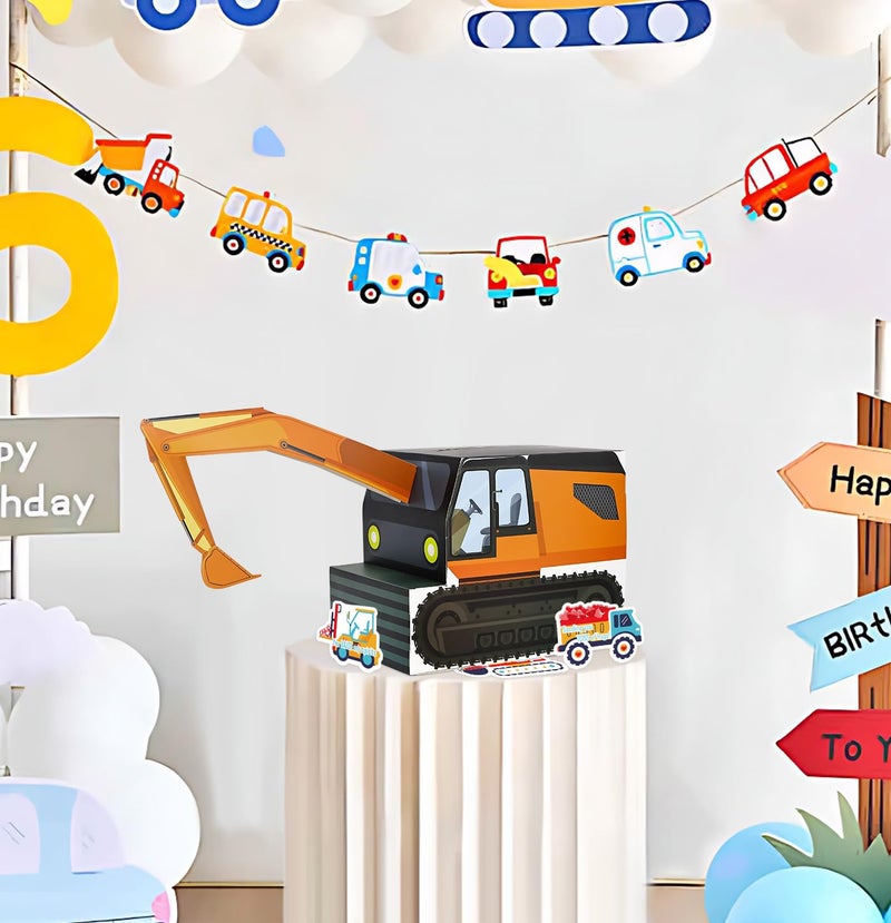 HEIPINIUYE Valentines Cards for Kids 3D Excavator Valentines Box for Kids Classroom School Gift Exchange Digger Valentine Mailbox with 30 Construction Cards and 5 Teacher Card - Image 4