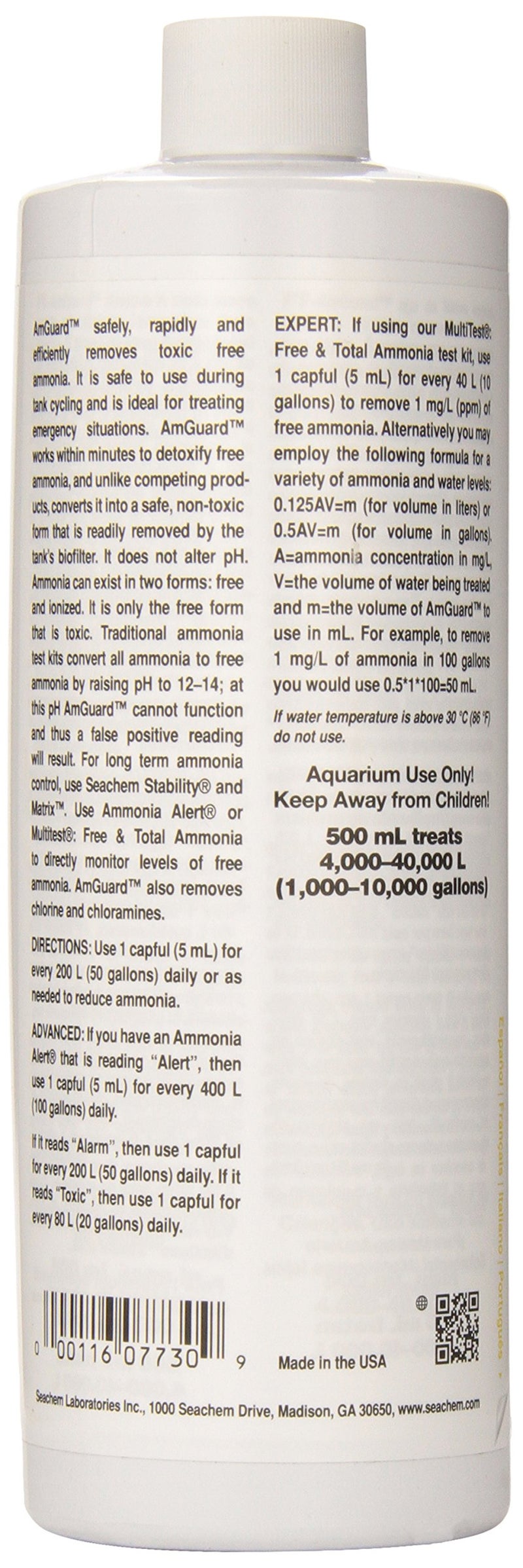 Seachem AmGuard 500ml - Image 2