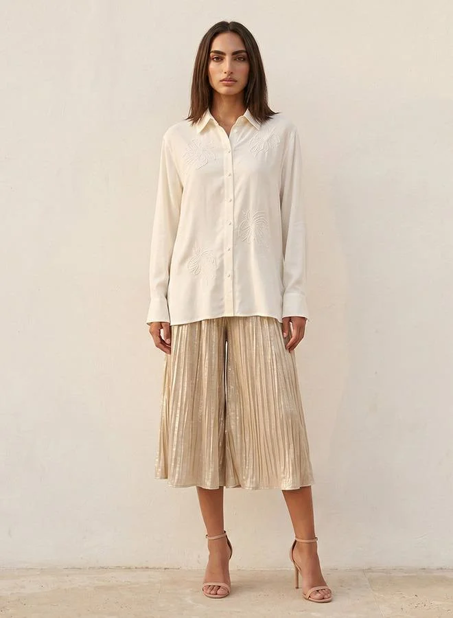 Iconic CREAM Iconic Shirt Embellished for Women | Best Price UAE