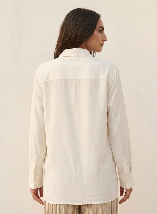 Iconic CREAM Iconic Shirt Embellished for Women | Best Price UAE