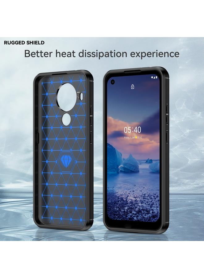 اس-توب جراب لهاتف Nokia 5.4 مصنوع من ألياف الكربون المصقولة ومصنوع من مادة TPU - Image 2