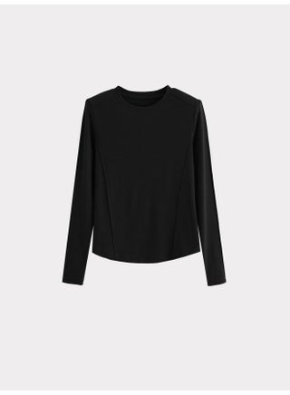 Autumn New Collar Fishbone Curved Hem Base Shirt Women's Slim-fit Long-sleeved Top Wool Modal Shoulder Pad Base Shirt - pzsku/ZFE24F2CAA5923AD335DFZ/45/1749705341/f7841755-42c4-4a94-ab66-f8197c801629