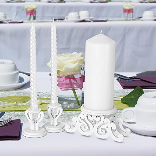 Rozrety Unity Candle Holder - Unity Candles Stand for Wedding Ceremony Set - Pillar Taper Candle Holders for Weddings Centerpiece Decoration,Bridal Shower(Candles not Include) - Image 3