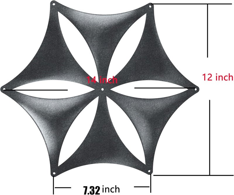 OSHIYINN Felt Fiber Surface High Density Polyester Fiber Board 3D Flower Venus 14"x12" Hanging Room Divider Panel Cut Room Partition Home Decoratio(12 Pcs) (Dark Grey) - Image 4