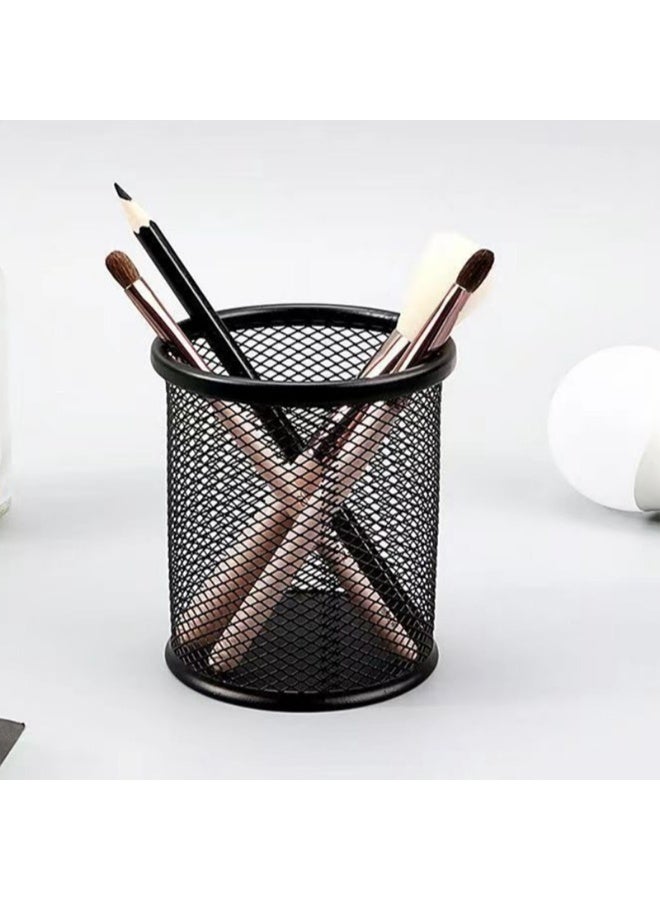 حامل أقلام معدني دائري لشطابيل مكاتب الطلاب، 2 قطعة - Image 4