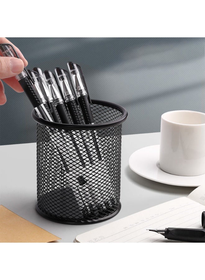 حامل أقلام معدني دائري لشطابيل مكاتب الطلاب، 2 قطعة - Image 3