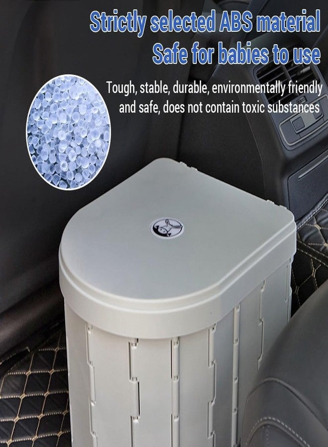 Kitwe Portable Camping Toilet with Lid - Multi-Function Emergency Toilet, Stool & Storage Box - Lightweight Collapsible Car Travel Potty for Camping Hiking Picnic. Grey - Image 3