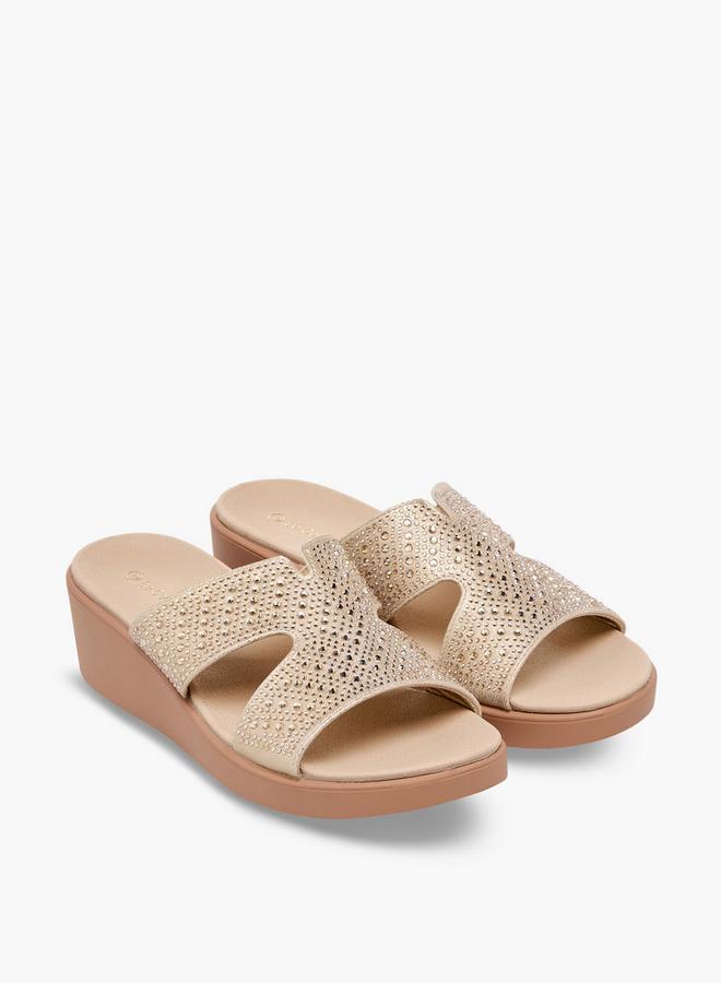 Le Confort Women Embellished Wedge Heel Comfort Sandals - Image 1