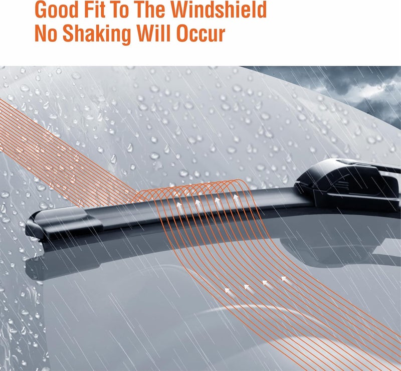 WOWIPER Silicone Wiper Blades Set (26" + 17") - Image 5