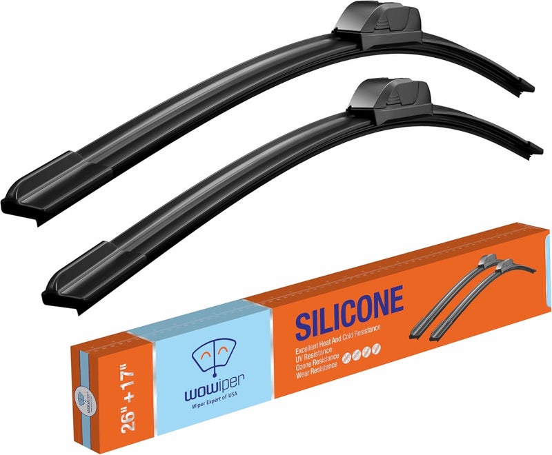 WOWIPER Silicone Wiper Blades Set (26" + 17") - Image 1