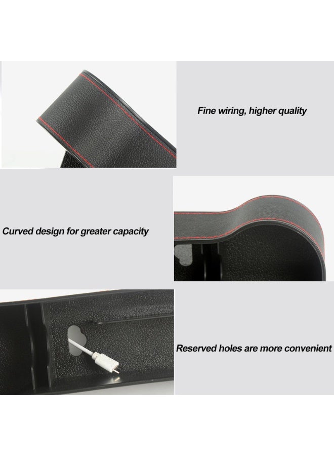 Bukela Car Seat Organizer, Leather Multifunctional Car Seat Organizer, with Charging Cable Hole, Universal Car Seat Gap Filler Organizer, with Cup Holder (Plastic Beige) - Image 5