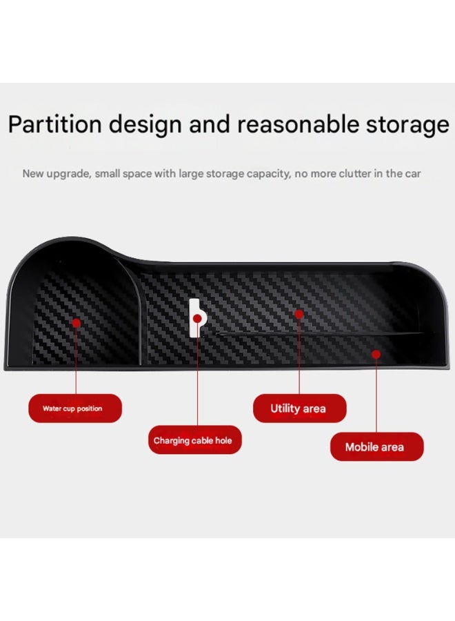 Bukela Car Seat Organizer, Leather Multifunctional Car Seat Organizer, with Charging Cable Hole, Universal Car Seat Gap Filler Organizer, with Cup Holder (Plastic Beige) - Image 4