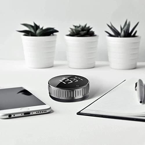 AERYS Magnetic Digital Timers, Manual Countdown Kitchen Timer Countdown Clock,Mechanical Cooking Timer Counter Clock for Seniors, Adult and Kids to Use (Silver) - Image 3