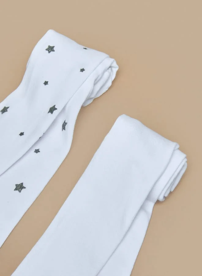 ليتل ميسي Assorted Tights - Set of 2