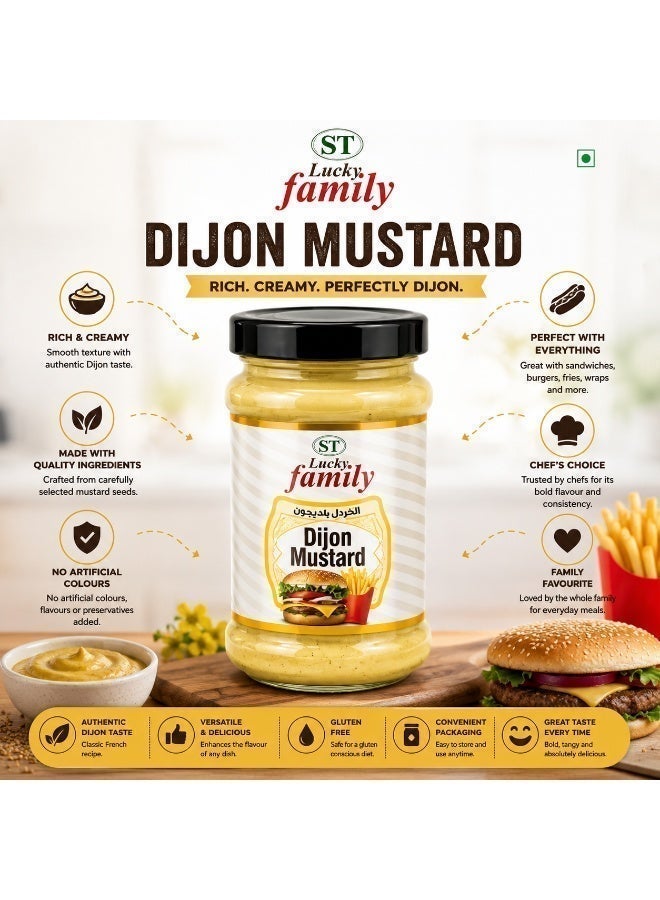 LUCKY FAMILY Dijon Mustard 370g - Image 2