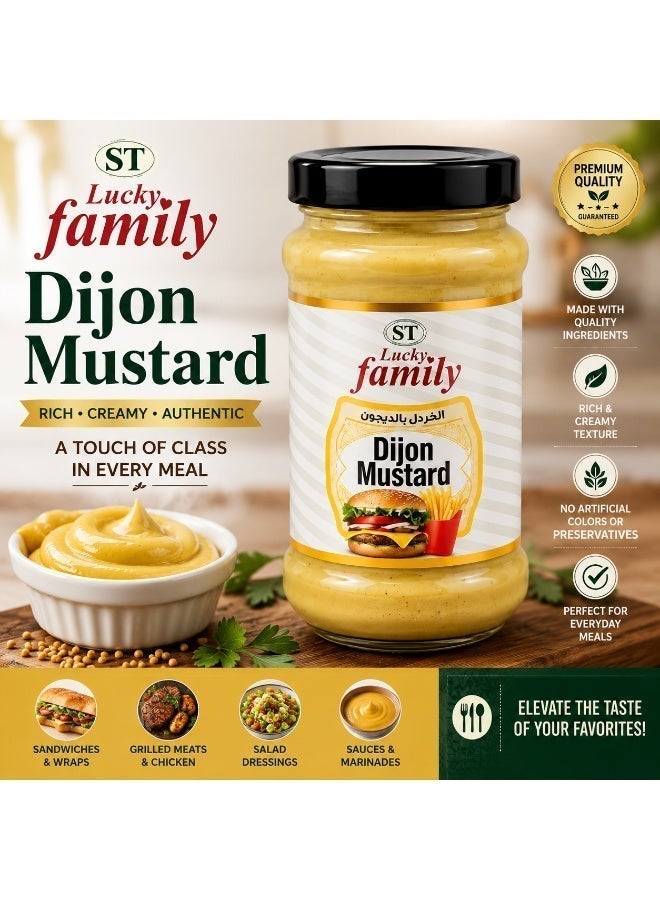 LUCKY FAMILY Dijon Mustard 370g - Image 4