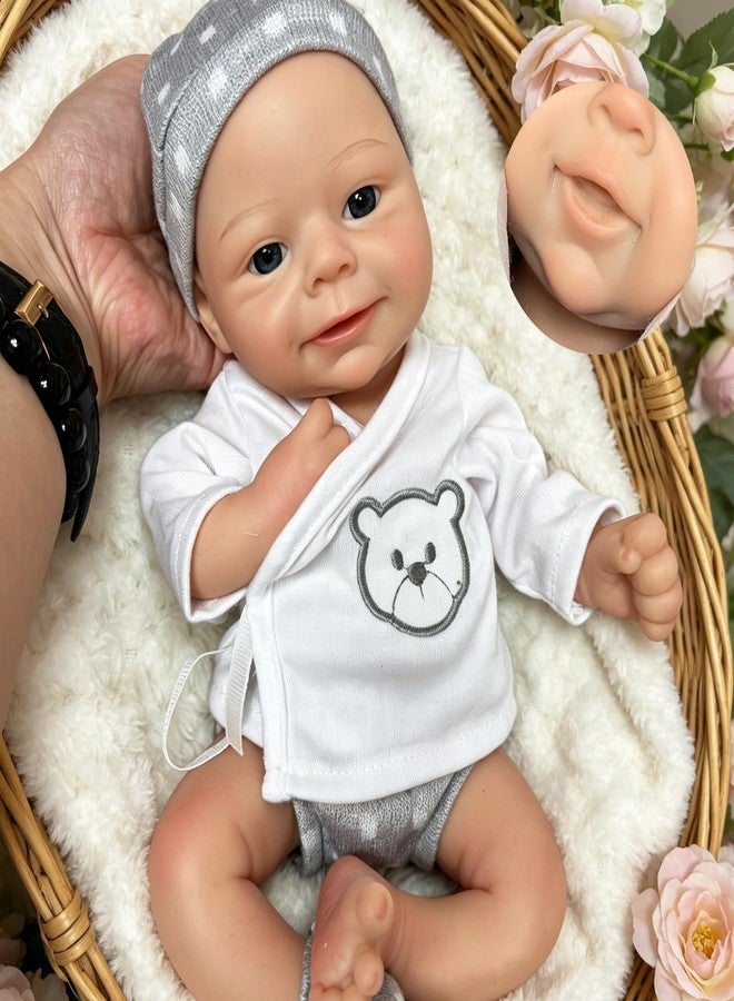 أوتارد دولز دمية طفل رضيع سيليكونية ناعمة مصنوعة يدويًا من OtardDolls، مقاس 13 بوصة، بعيون أكريليك واقعية، مع مجموعة ملحقات للأطفال. - Image 1
