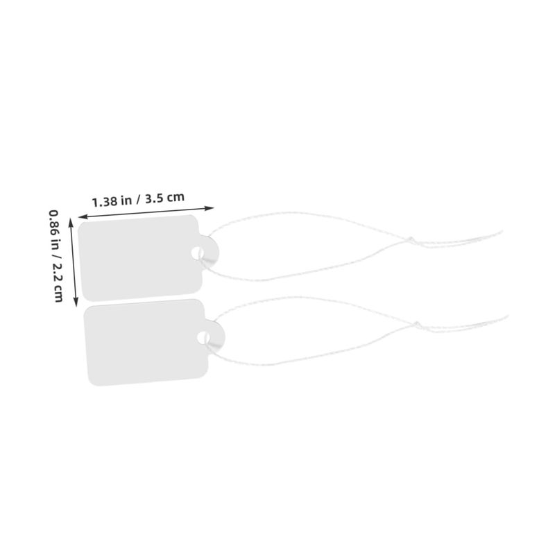 Pre Strung Jewelry Price Tags 1000pcs Blank Writable Labels for Retail Pricing Display - Image 3