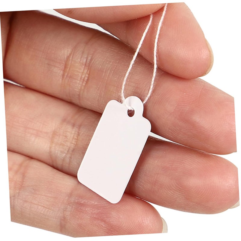 Pre Strung Jewelry Price Tags 1000pcs Blank Writable Labels for Retail Pricing Display - Image 5