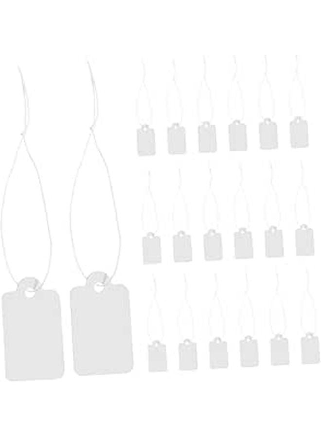 Pre Strung Jewelry Price Tags 1000pcs Blank Writable Labels for Retail Pricing Display - Image 1