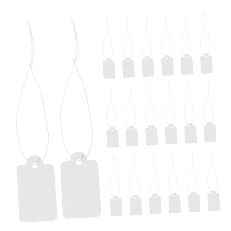 Pre Strung Jewelry Price Tags 1000pcs Blank Writable Labels for Retail Pricing Display - Image 2