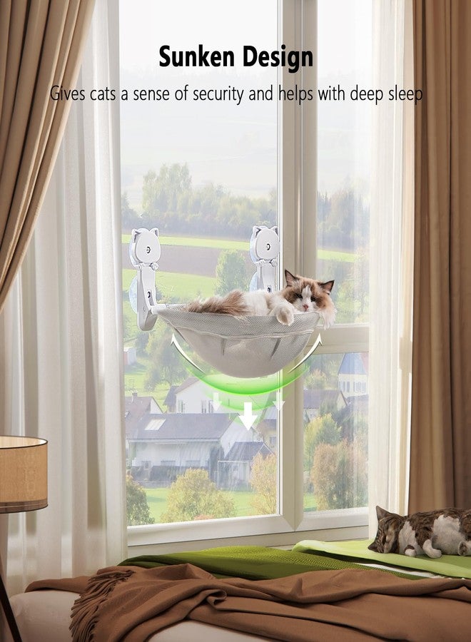 JUNSPOW Cat Window Hammock, Foldable, Cat Bed, Suction Cup Type, Cat Hammock, Window, Cat Bed, Load Capacity: 39.7 lbs (18 kg) (19.7 x 14.2 inches (50 x 36 cm), Easy Installation, Removable (Zipper - Image 2