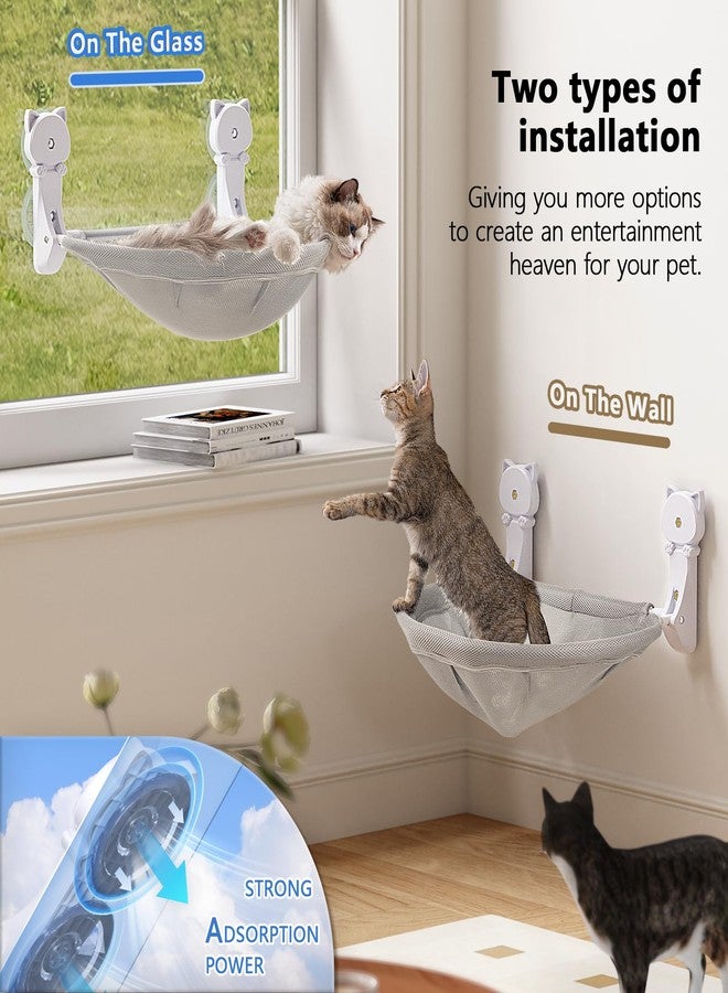 JUNSPOW Cat Window Hammock, Foldable, Cat Bed, Suction Cup Type, Cat Hammock, Window, Cat Bed, Load Capacity: 39.7 lbs (18 kg) (19.7 x 14.2 inches (50 x 36 cm), Easy Installation, Removable (Zipper - Image 3