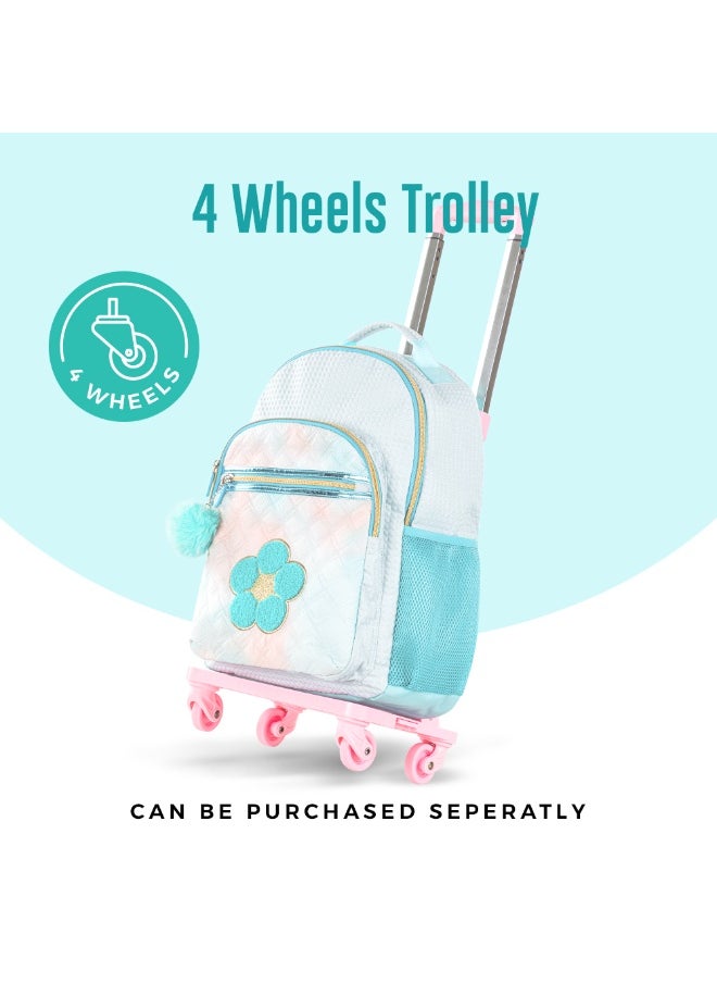 Eazy Kids - Eazy Kids 18" Set of 3 Backpack w/ Lunch Bag and Pencil Case - Flora Green - Image 1