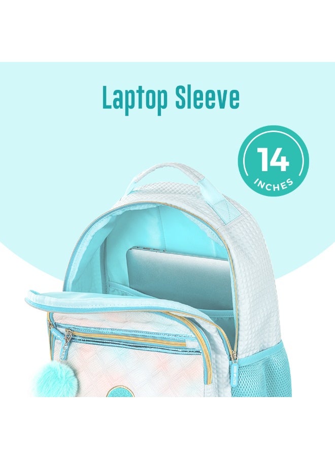 Eazy Kids Eazy Kids 18" Set of 3 Backpack w/ Lunch Bag and Pencil Case - Flora Green  - Image 3