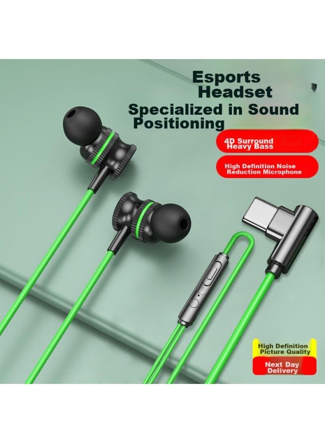 Bkayp Wired Gaming In-ear Headphones For Apple, Huawei, Xiaomi, Honor, Oppo Phones, 3.5mm And Type-c Compatible - Image 1