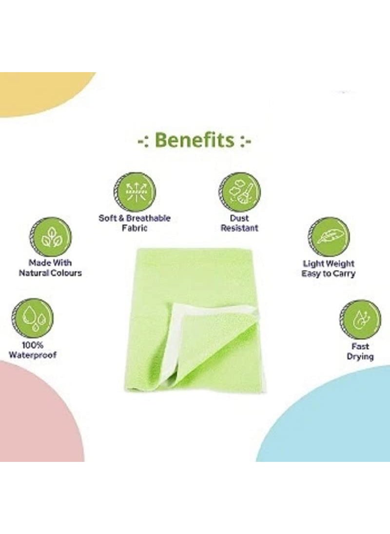 RB POINT pack of 1 Light Weight Smooth and soft Feeling Breathable Water Proof Mattress Pro for new born infants Small Size 100 waterproof 100cm x 70 cm soft and comfy  - Image 5