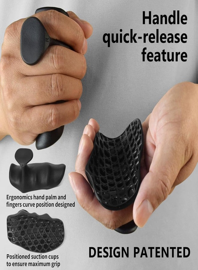 Mayklen Gym Grip Guard Pad - 1 Pair, Hand Grip for Gym Grips for Men & Women Hand Gripper for Workout & Palm Protection Silicone Hand Grips for Weightlifting, Pull-ups, Biceps Training- Black - Image 3
