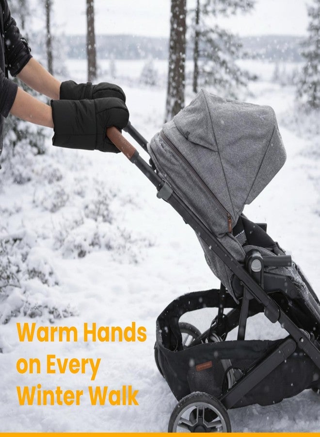 قفازات شتوية لعربة الأطفال، طقم من قطعتين، متوافقة مع عربات UPPAbaby Vista و Cruz و RumbleSeat و Ridge و Minu (الإصدارين 2 و 3)، مقاومة للماء، فائقة النعومة، مقاس عالمي - Image 4