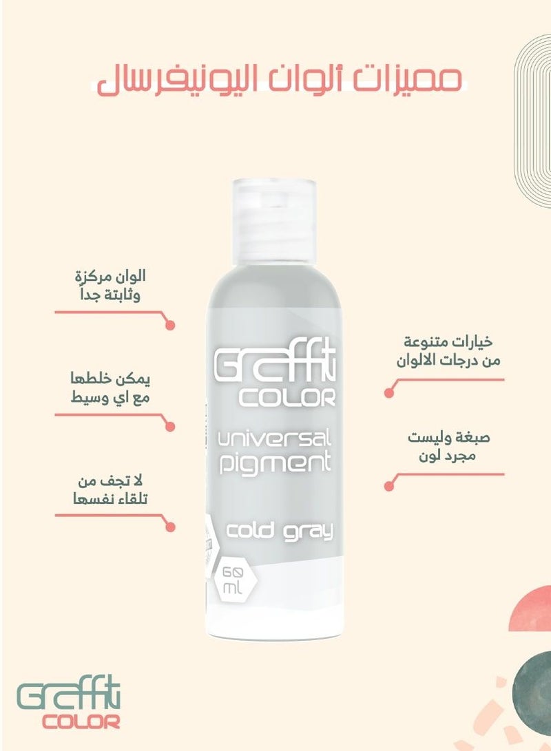 Graffiti Resin Graffiti Color Universal Pigment Cold Gray 60 ml - Image 2