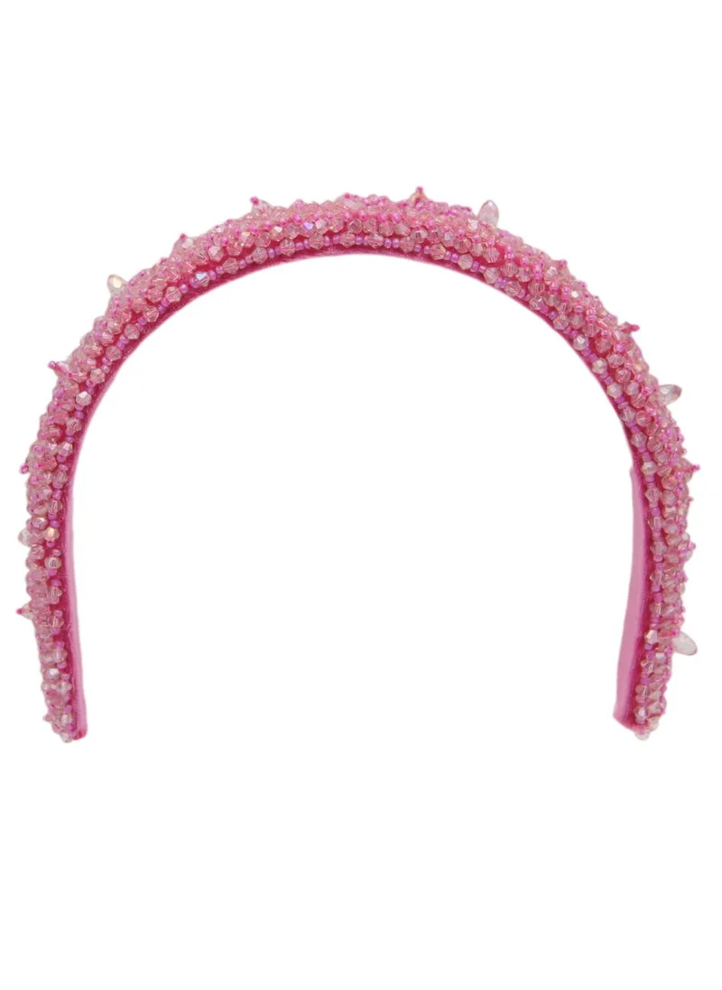 دىدانيالا Headband Monalisa For Women's and  Girls Hot Pink Stones Hand Made