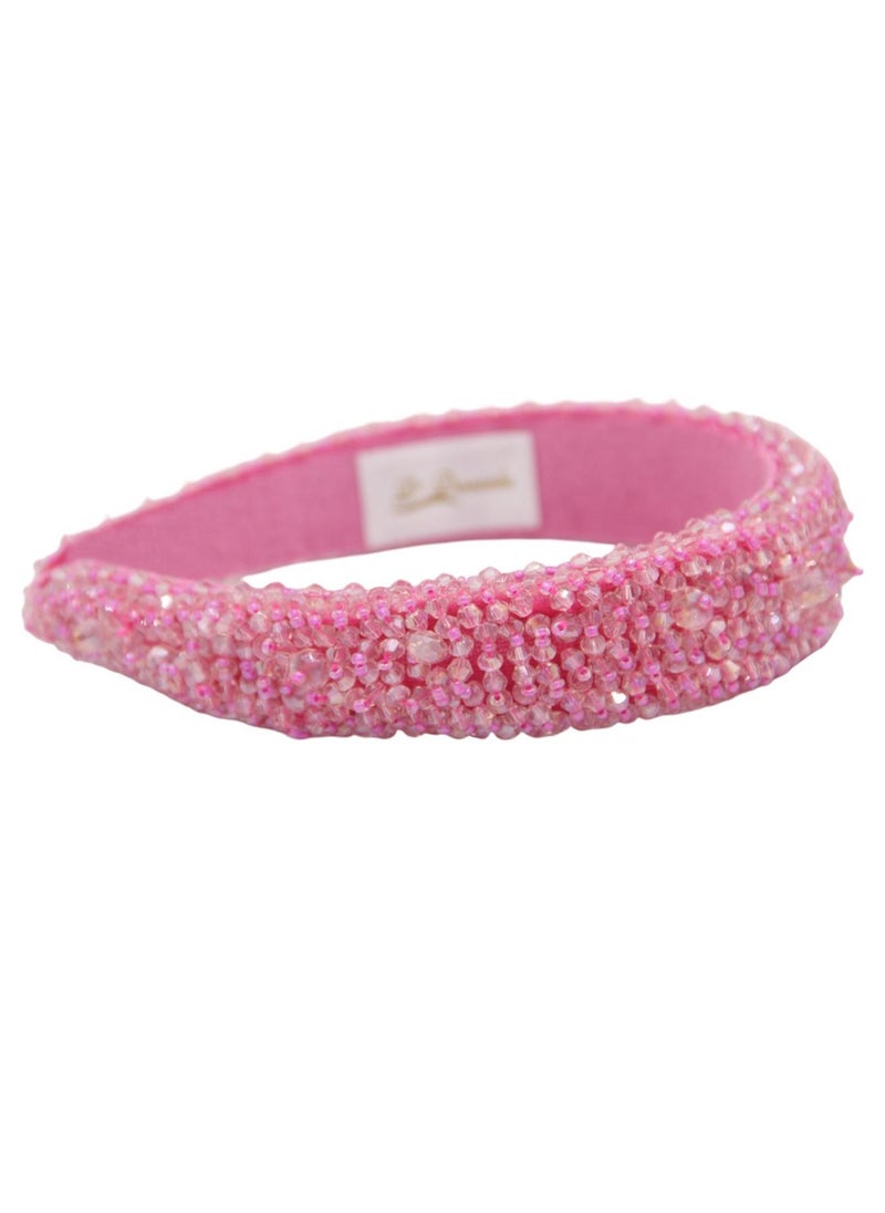 دىدانيالا طوق موناليزا للنساء والفتيات بحجر وردي ساخن يدوي الصنع - Image 4