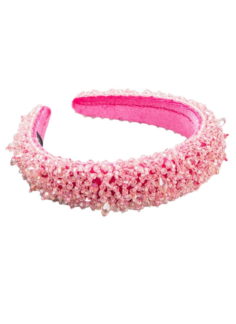 دىدانيالا طوق موناليزا للنساء والفتيات بحجر وردي ساخن يدوي الصنع - Image 3