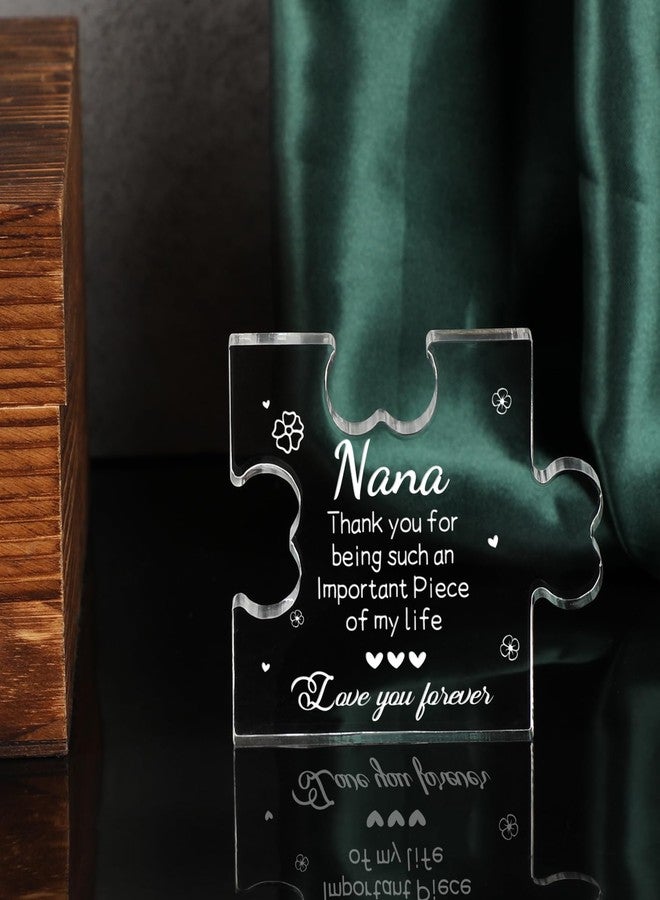 Funnli Nana Gifts Acrylic Plaque, Nana Christmas Gifts - Christmas Anniversary Mothers Day Birthday Gifts for Nana Grandma Grammy Grandmother 3.35 x 2.76 Inch Desk Decorations - Image 4