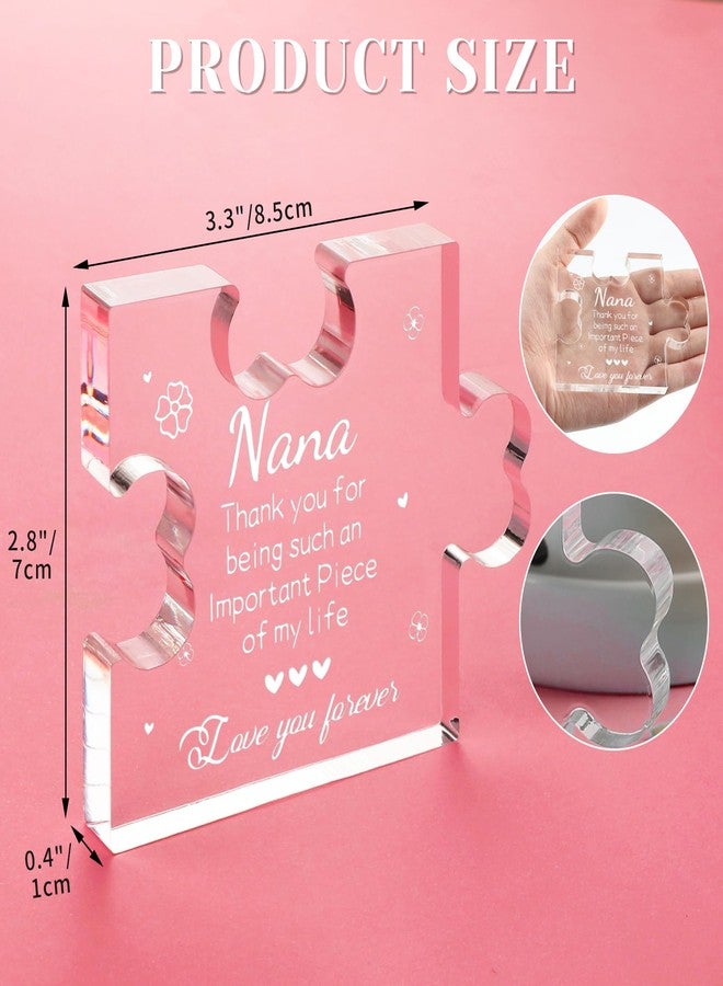 Funnli Nana Gifts Acrylic Plaque, Nana Christmas Gifts - Christmas Anniversary Mothers Day Birthday Gifts for Nana Grandma Grammy Grandmother 3.35 x 2.76 Inch Desk Decorations - Image 2