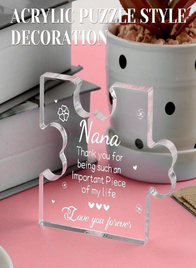 Funnli Nana Gifts Acrylic Plaque, Nana Christmas Gifts - Christmas Anniversary Mothers Day Birthday Gifts for Nana Grandma Grammy Grandmother 3.35 x 2.76 Inch Desk Decorations - Image 3