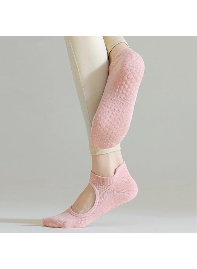 COYO 3 Pcs Pilates Socks with Grips for Women, Yoga Socks, Crew Non Slip Women for Barre, Pilates Gifts - Image 2