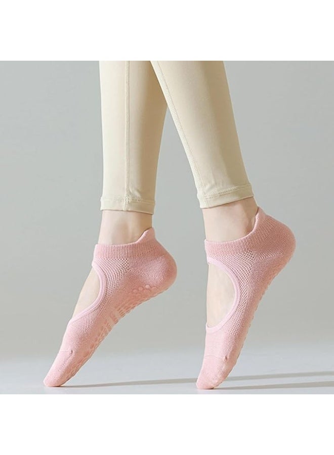 COYO 3 Pcs Pilates Socks with Grips for Women, Yoga Socks, Crew Non Slip Women for Barre, Pilates Gifts - Image 1