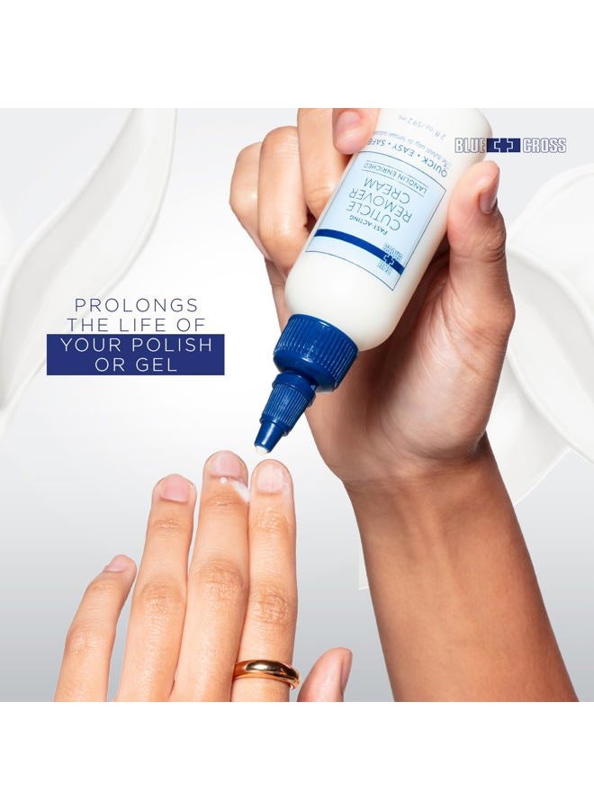 Blue Cross كريم مزيل الجلد الميت للأظافر الجافة التالفة، مرطب لتنعيم الجلد حول الأظافر، رعاية أظافر احترافية للمانيكير الجاف، الأظافر الهشة، صنع في الولايات المتحدة الأمريكية، 2 أونصة - Image 4