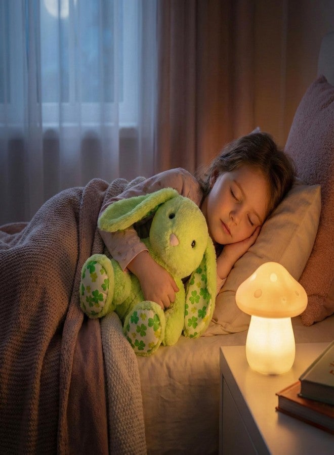 WEIGEDU Green Rabbit Bunny Stuffed Animal Plush Toy with Floppy Ears & Shamrock Print for Kids, Boys, Girls, Babies - Perfect, St. Patrick's Day, Birthday, Easter, Christmas, Bedtime Gift - Image 4