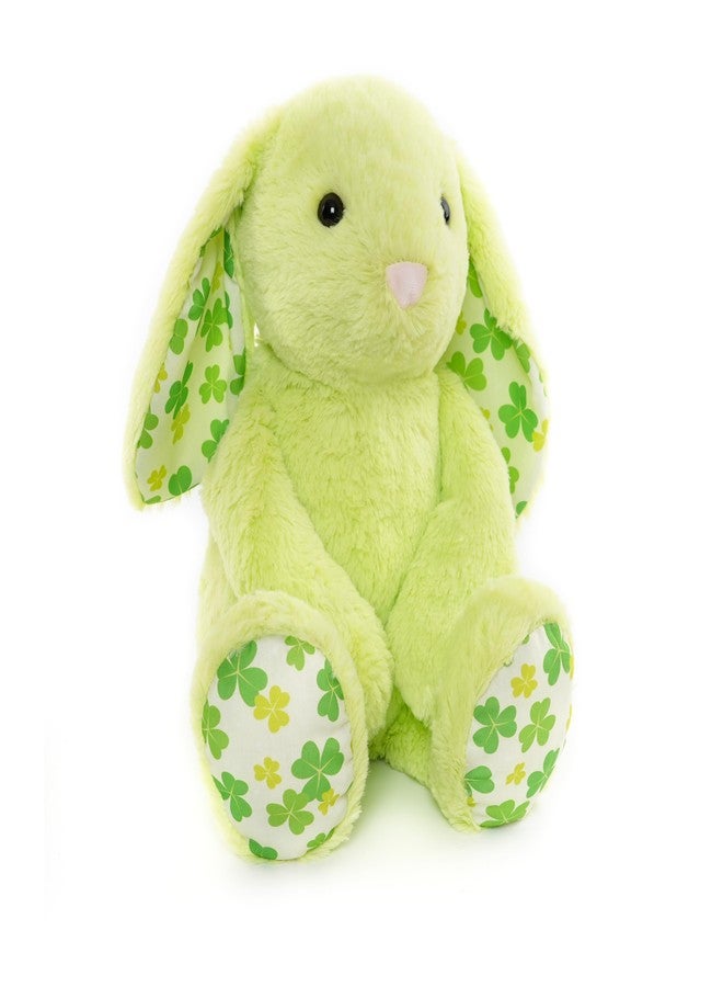 WEIGEDU Green Rabbit Bunny Stuffed Animal Plush Toy with Floppy Ears & Shamrock Print for Kids, Boys, Girls, Babies - Perfect, St. Patrick's Day, Birthday, Easter, Christmas, Bedtime Gift - Image 2