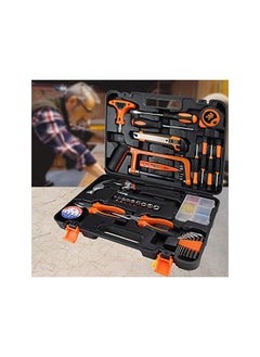 gluckluz Household Tool Kits 82 Pcs Home Repair Maintaining DIY Hand Toolbox Portable Carbon Steel Hardware for Car Home Furniture Assembling Electric Appliances  - Image 2
