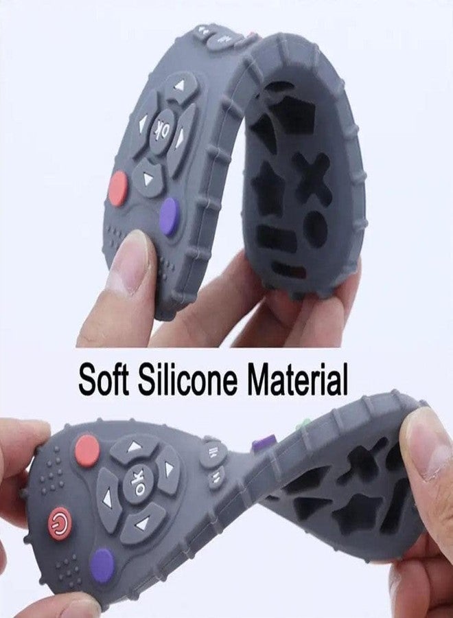 KANAKADHARA Silicone Remote Teether For Baby, Remote Teether For 3+ Months And 6 To 12 Months Baby, Helps Biting Skills Development, Colour & Shape Recognition, Teething Toys For Babies And Toddlers (Black,Remote) - Image 4